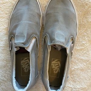 grey slip on vans